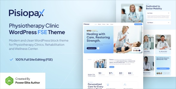 Pisiopax 1.0.0 – Physiotherapy Clinic Gutenverse FSE WordPress Block Theme