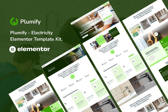 Plumify  – Plumber Service Elementor Template Kit