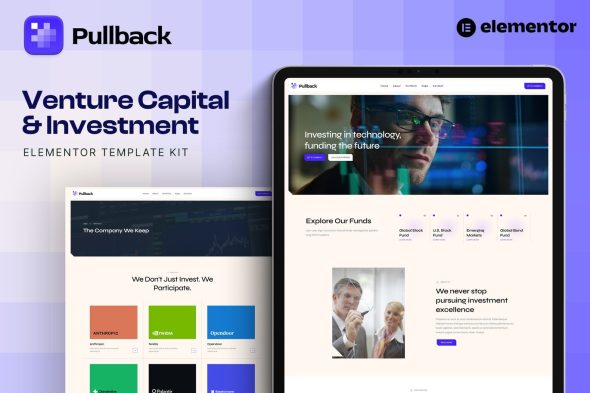 Pullback  – Venture Capital & Investment Elementor Template Kit