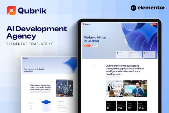 Qubrik  – AI Development Agency Elementor Template Kit