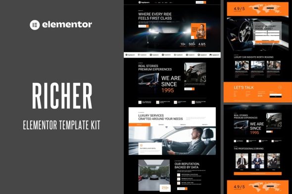 Richer  – Luxury Car Elementor Template Kit