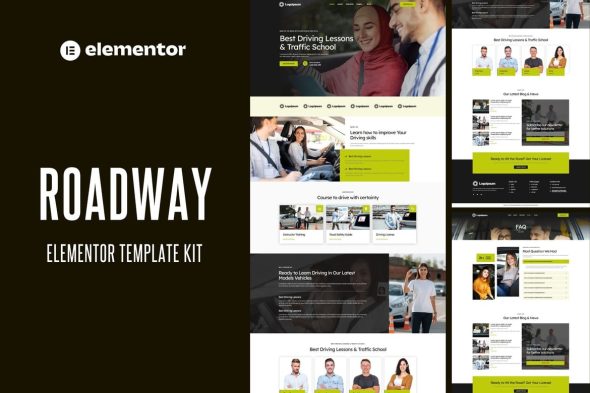 Roadway  – Driving School Elementor Pro Template Kit
