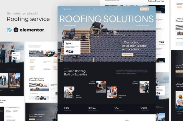 Rofgard  – Roofing Services Elementor Template Kit
