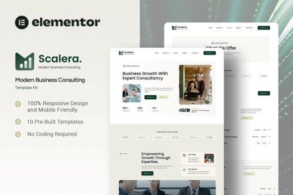 Scalera  – Modern Business Consulting Elementor Template Kit