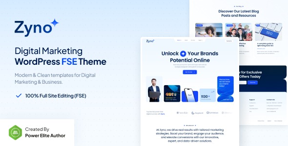 Zyno 1.0.4 – Digital Marketing Agency Gutenverse FSE WordPress Block Theme