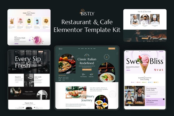 Bistly  – Restaurant & Cafe Elementor Template Kit