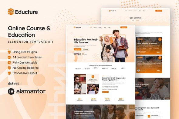 Educture  – Online Course & Education Elementor Template Kit