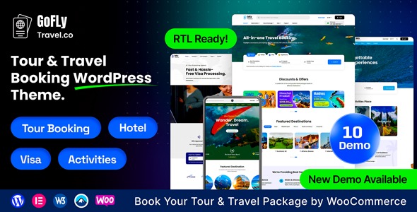 Gofly 1.3.0 – Tour Booking and Travel Agency WordPress Theme