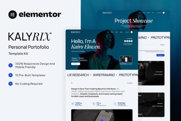 Kalyrix  – Personal Portfolio Elementor Template Kit