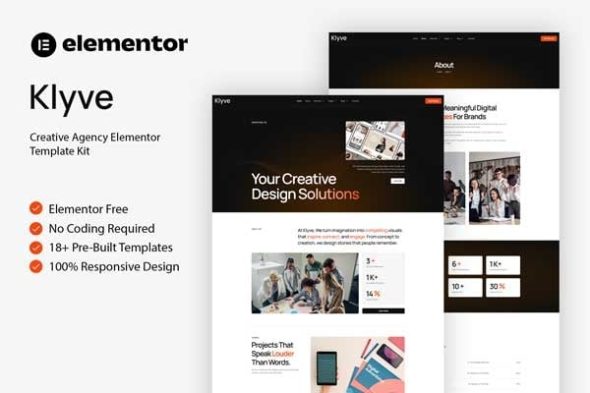 Klyve  – Creative Agency Elementor Template Kit
