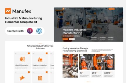 Manufex - Industrial & Manufacturing Elementor Template Kit