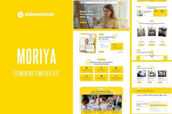 Moriya  – Art Community Elementor Template Kit