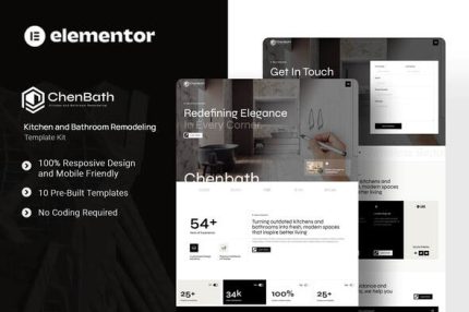 Chenbath - Kitchen & Bathroom Remodeling Elementor Template Kit