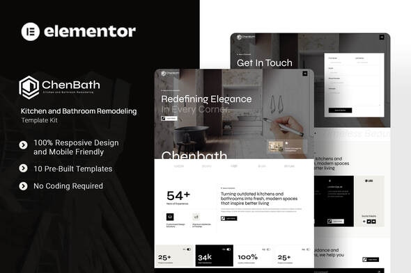 Chenbath  – Kitchen & Bathroom Remodeling Elementor Template Kit