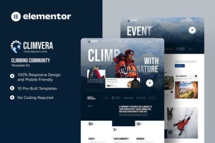 Climvera - Climbing Community Elementor Template Kit