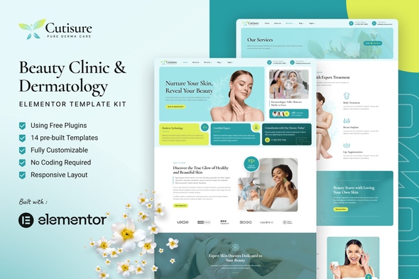 Cutisure  – Beauty Clinic & Dermatology Elementor Template Kit