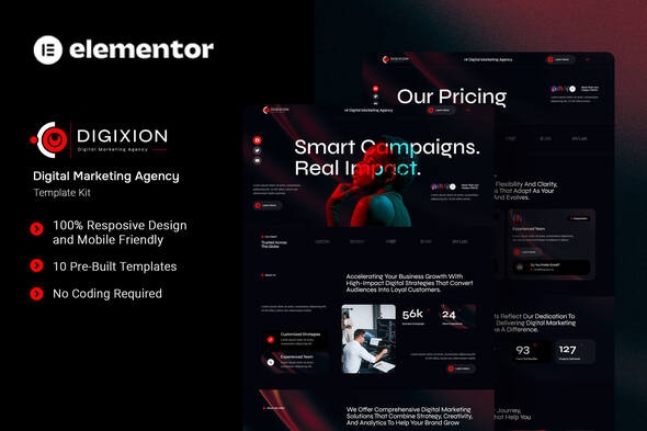 Digixion  – Digital Marketing Agency Elementor Template Kit
