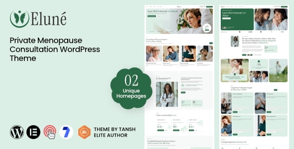 Elune 1.0.0 – Private Menopause Consultation & Midlife Wellness WordPress Theme