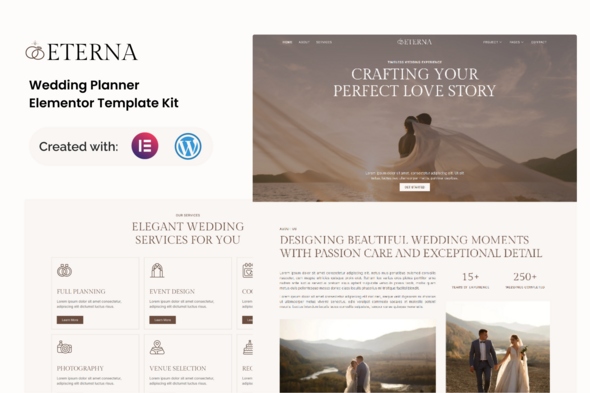Eterna  – Wedding Planner Elementor Template Kit