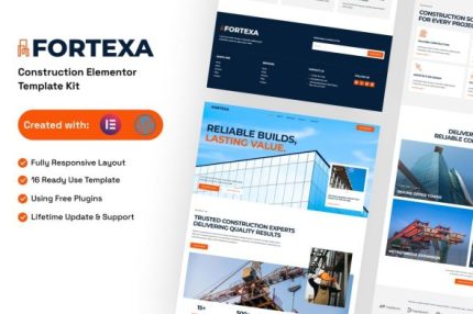 Fortexa - Construction Elementor Template Kit
