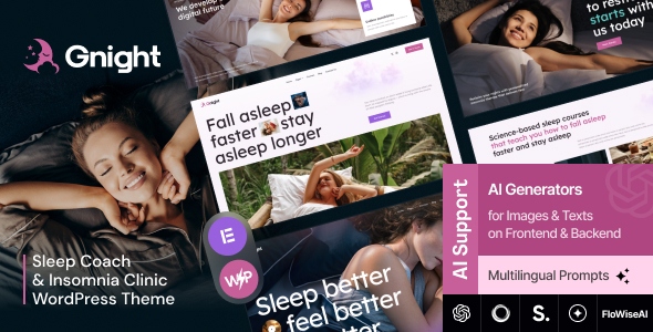 GNight 1.9.0 – Sleep Coach & Insomnia Clinic WordPress Theme