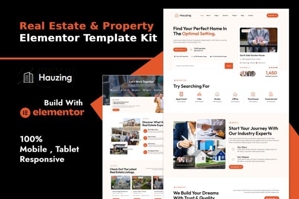 Hauzing  – Real Estate & Property Elementor Template Kit