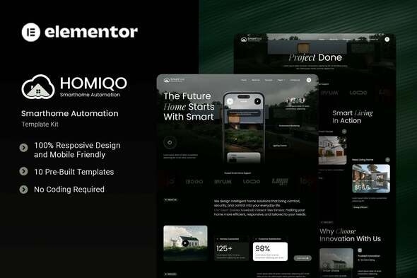 Homiqo  – Smarthome Automation Elementor Template Kit