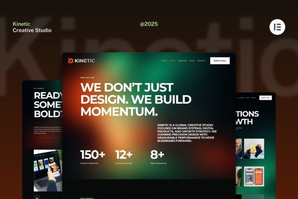 Kinetic  – Creative Studio Website Elementor Kit