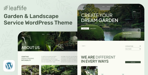 LeafLife 1.0.0 – Garden & Landscape Service WordPress Theme