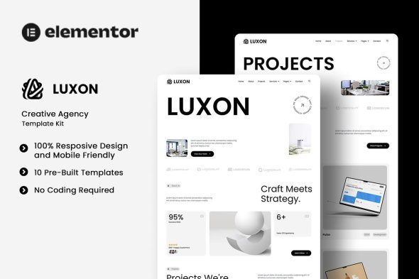 Luxon  – Creative Agency Elementor Template Kit