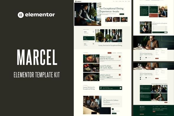 Marcel  – Luxury Restaurant Elementor Template Kit