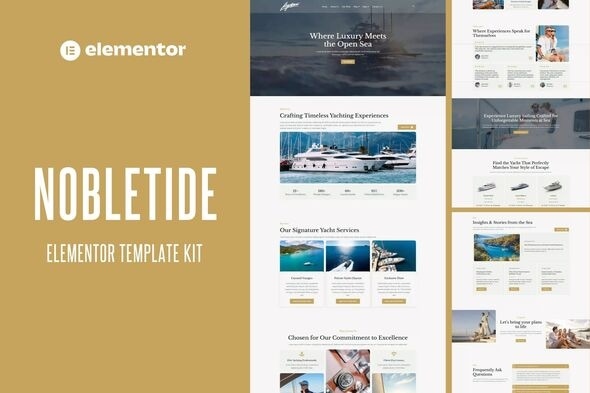 Nobletide  – Yatch Boat Club Rental Elementor Template Kit