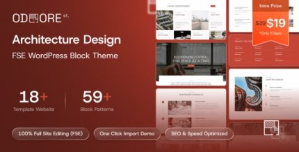 Odoore Studio - Architecture & Interior Design FSE WordPress Block Theme
