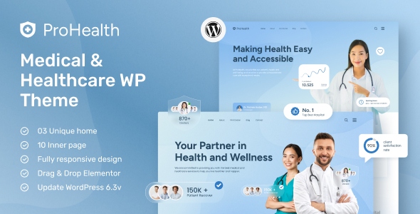 ProHealth 1.2.0 – Creative WordPress Theme For Medical and Healthcare