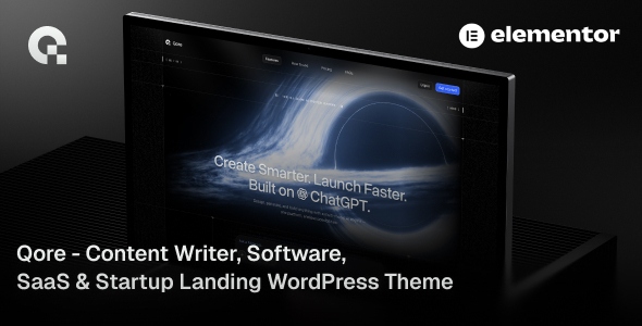 Qore 1.0.0 – Content Writer, Software, SaaS & Startup Landing WordPress Theme