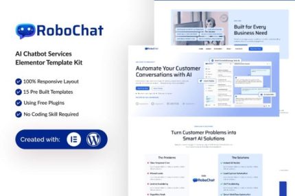 RoboChat - AI Chatbot Service Elementor Template Kit