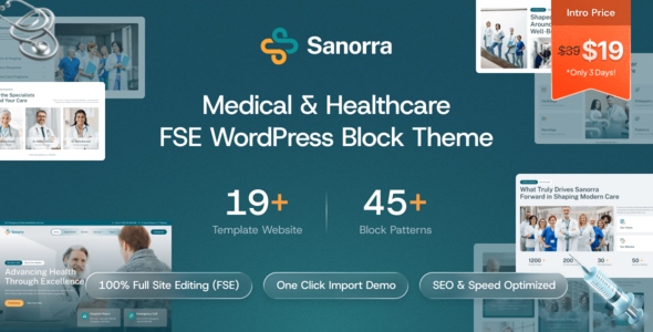 Sanorra 1.1.0 – Medical & Healthcare FSE WordPress Block Theme
