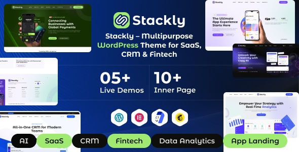 Stackly 1.0.0 – Multipurpose WordPress Theme for SaaS, CRM & Fintech