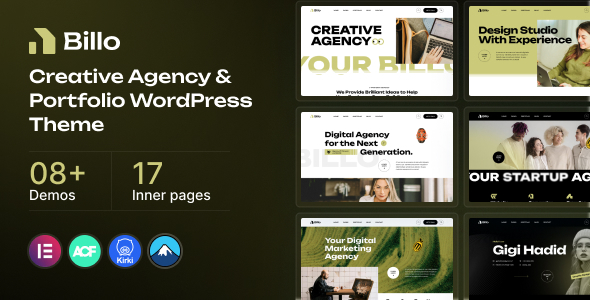 Billo 1.0.0 – Creative Agency & Portfolio WordPress Theme