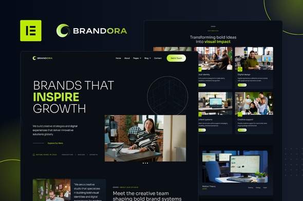 Brandora  – Creative Agency Elementor Pro Template Kit
