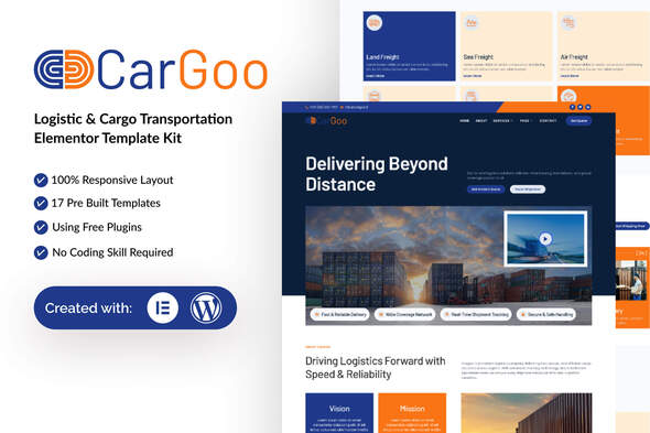 CarGoo  – Logistic & Cargo Transportation Elementor Template Kit