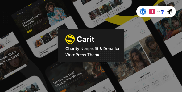 Carit 1.0.0 – Charity Nonprofit & Donation WordPress Theme