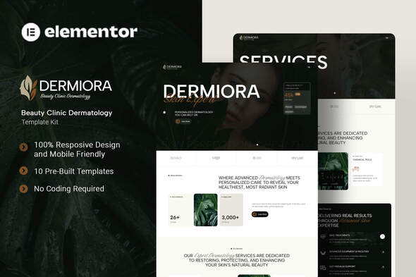 Dermiora  – Beauty Clinic Dermatology Elementor Template Kit