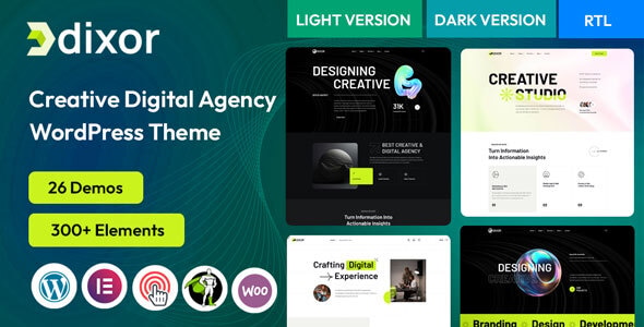 Dixor 2.0.0 – Creative Digital Agency WordPress Theme