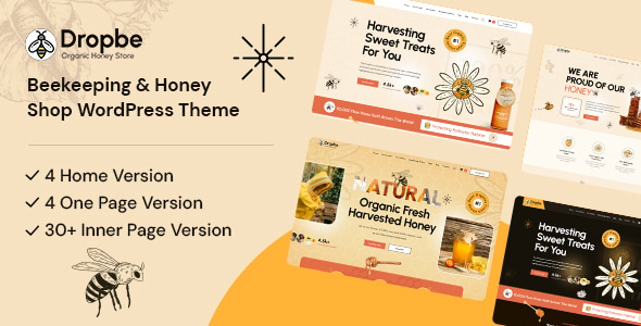 Dropbe 1.0.0 – Beekeeping and Honey Shop WordPress Theme