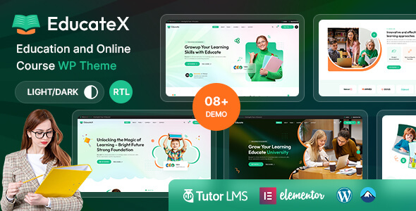 EducateX 1.0.0 – Education & Online Course WordPress Theme + RTL