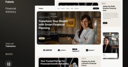 Fabels - Financial Advisory Website Elementor Template Kits