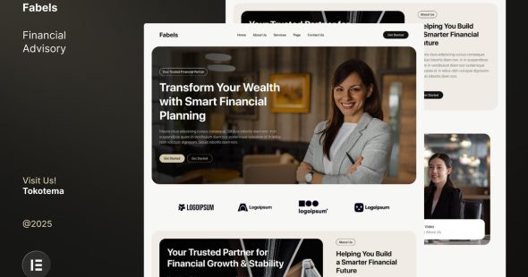Fabels  – Financial Advisory Website Elementor Template Kits