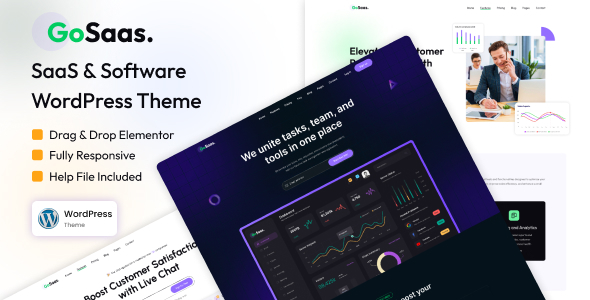 Gosaas 1.0.0 – SaaS & Software WordPress Theme
