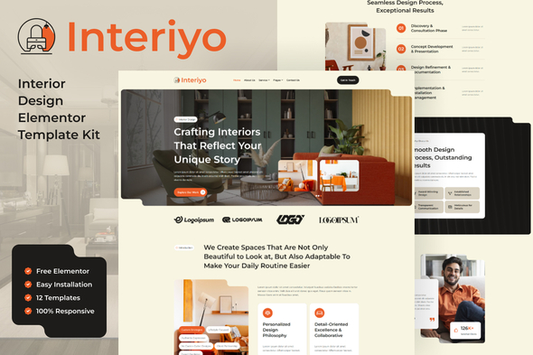 Interiyo  – Interior Design Elementor Template Kit